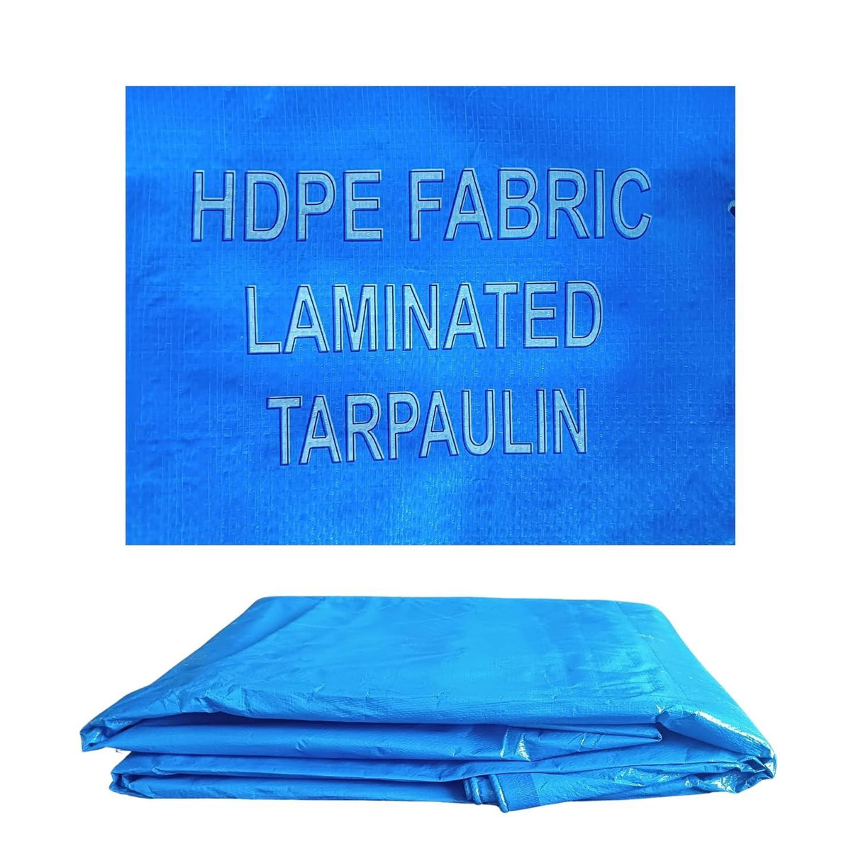 Singhal 12x15 ft Tarpaulin Sheet, 170 GSM HDPE, Waterproof, UV Treated, Heavy Duty Blue Tarpaulin with Strong Aluminum Eyelets at Every Corner - Singhal Mart