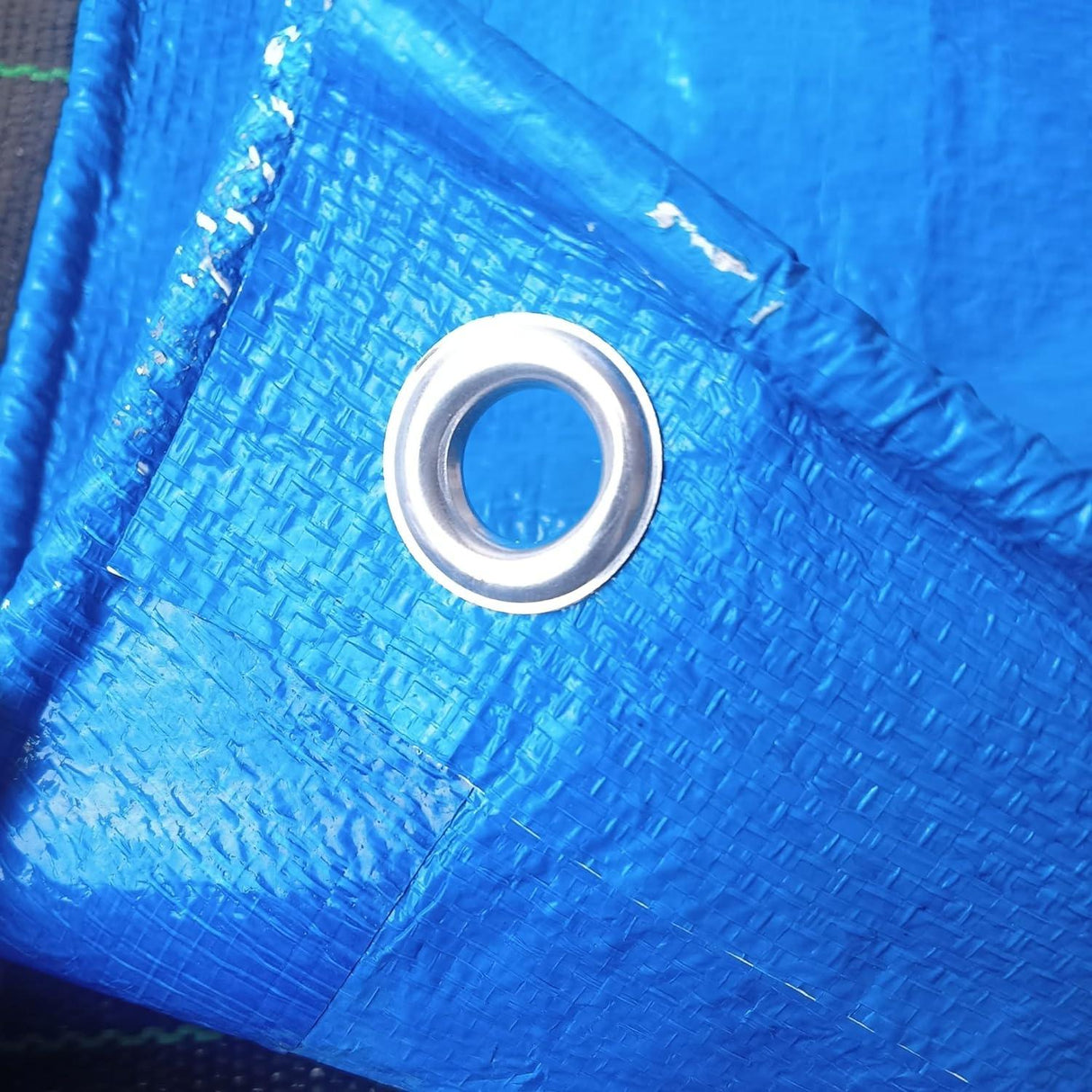 Singhal 18x24 ft Tarpaulin Sheet, 170 GSM HDPE, Waterproof & UV Treated, Heavy Duty Blue Tarpaulin with Strong Aluminum Eyelets at Each Corner - Singhal Mart