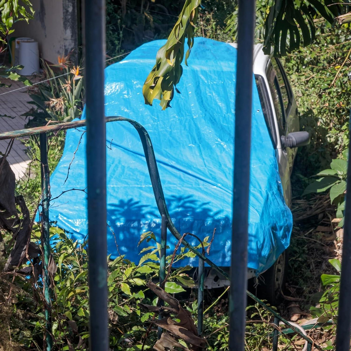 Singhal 18x24 ft Tarpaulin Sheet, 170 GSM HDPE, Waterproof & UV Treated, Heavy Duty Blue Tarpaulin with Strong Aluminum Eyelets at Each Corner - Singhal Mart