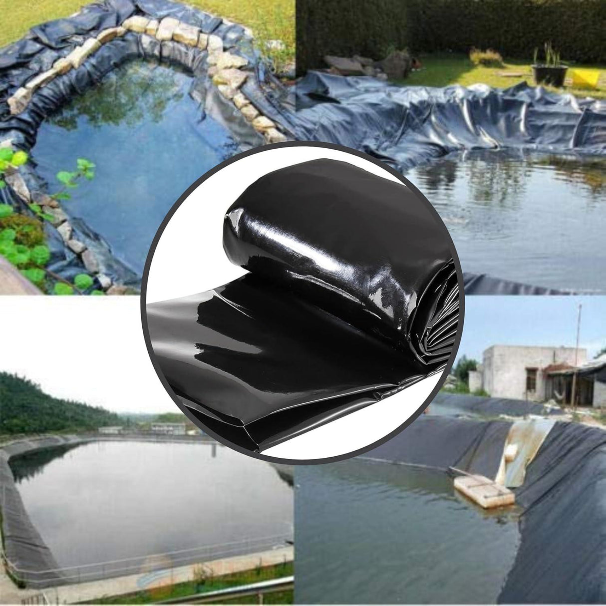Singhal 250 Micron HDPE Pond Liner Sheet Geomembrane Sheet 4.23ft x 20ft, Heavy Duty Small Garden Backyard Waterfall Lilly Ponds Lining Fabric (Black) - Singhal Mart