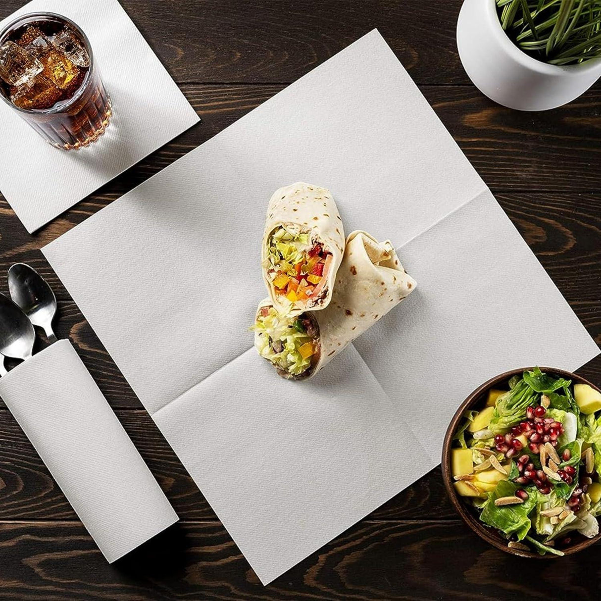 Singhal 2 Ply Plain Tissue Paper Napkins, 30x30 CM - Pack of 3, 50 Pulls Per Pack, 150 Sheets Total - Singhal Mart