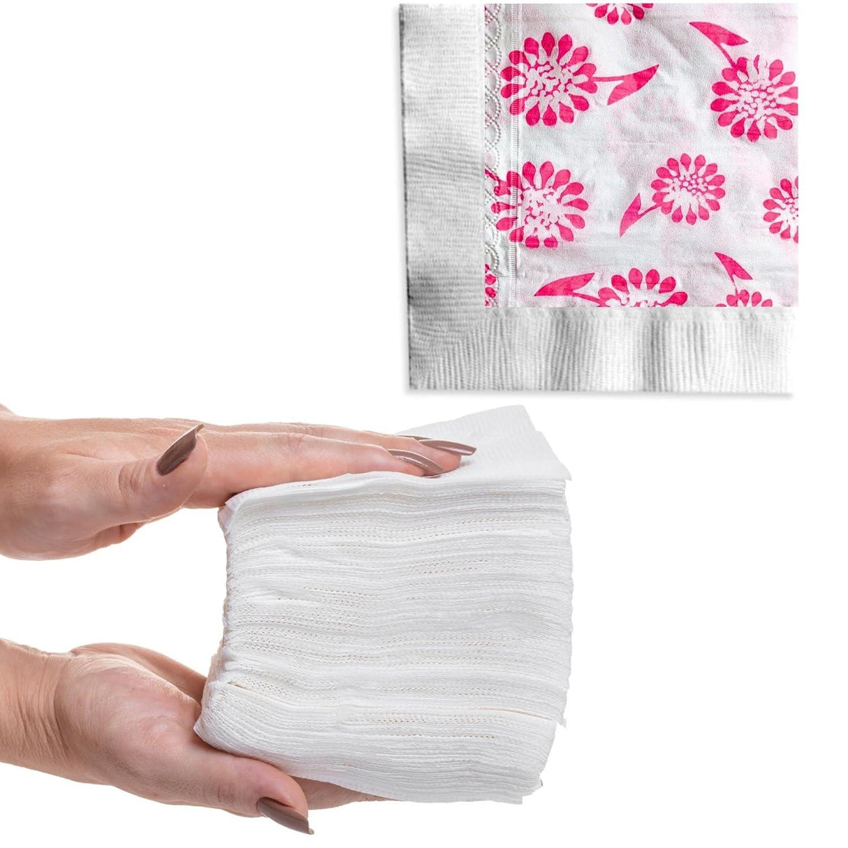 Singhal 2 Ply Printed Tissue Paper Napkins, 33x33 CM - Pack of 1 with 50 Pulls and 50 Sheets for Stylish and Practical Use - Singhal Mart