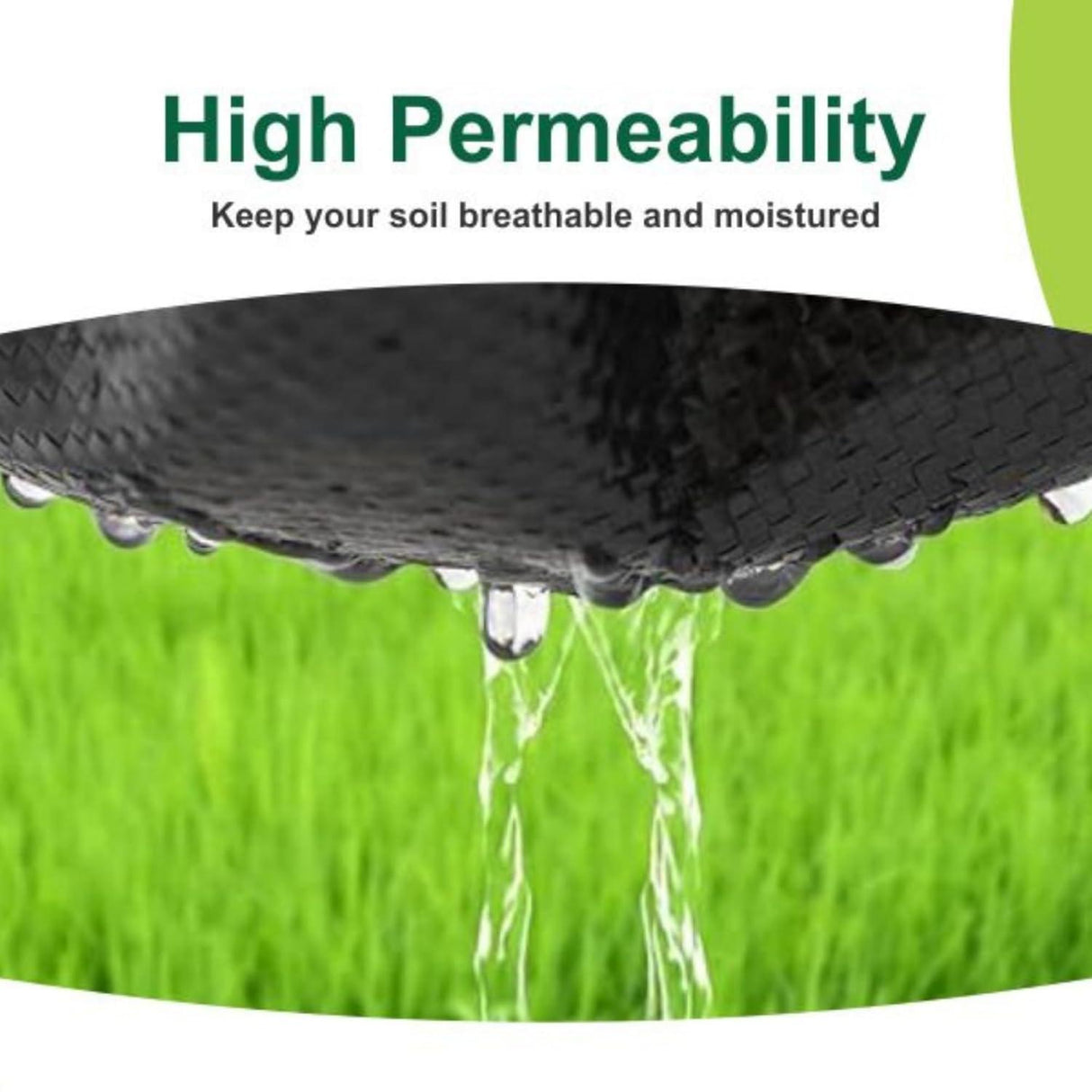 Singhal Garden Weed Control Mat – 2x3m Heavy Duty 125 GSM Black Landscape Fabric, Eco-Friendly Weed Block for Effective Bed Gardening - Singhal Mart