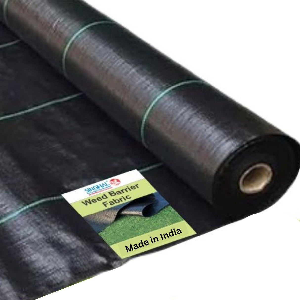 Singhal Garden Weed Control Mat 4x8m, Heavy Duty 125 GSM Landscape Fabric, Eco-Friendly Black Weed Block for Gardening and Bed Control - Singhal Mart