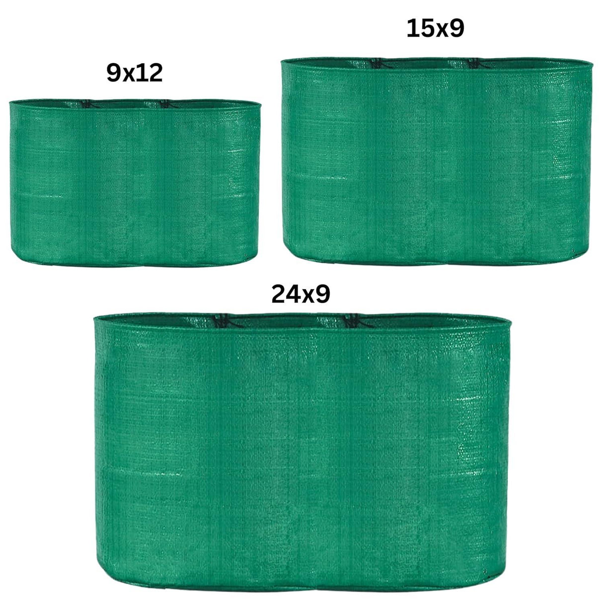 Singhal HDPE UV-Protected Round Plant Grow Bags Combo – Set of 3 (9x12, 15x9, 24x9 Inches) for Terrace and Vegetable Gardening - Singhal Mart