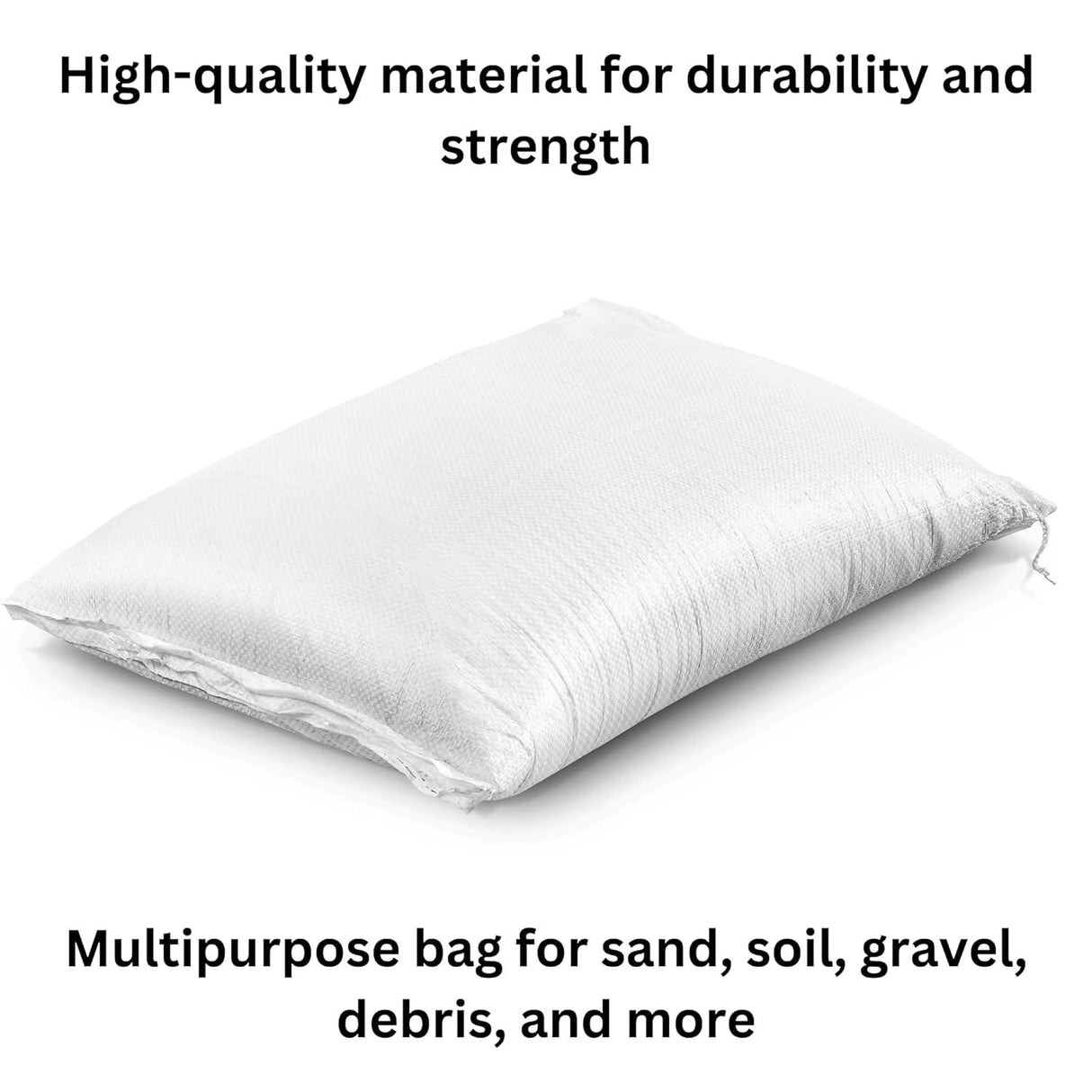 Singhal HDPE White Bags 24×40 Inches, Bora Pack of 10, for Packing Food, Vegetables, Grains, Rice, Sugar, and More. Set of 10 Pieces - Singhal Mart