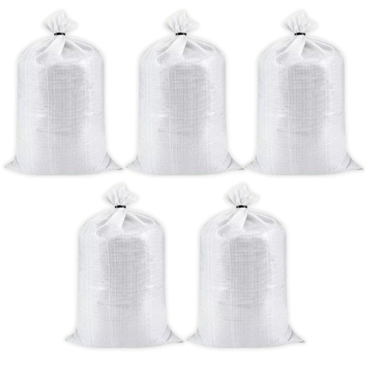 Singhal HDPE White Bora Bags 24×40 Inches for Packing Food, Vegetables, Grains, Wheat, Rice, Sugar, etc. Set of 5 Pieces. Ideal for Storage and Transport - Singhal Mart