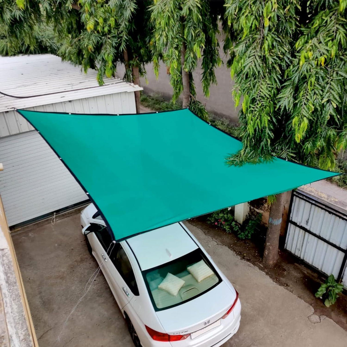 Singhal Multipurpose 10x20 Ft Green Shade Net: 50% UV Protection for Garden, Balcony, Car Parking, Lawn, Nursery & More - Singhal Mart