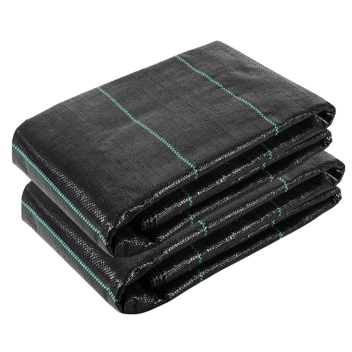 Singhal Premium Garden Weed Control Barrier Sheet Mat, 2x100m, 110 GSM Heavy Duty Landscape Fabric for Gardening, Agriculture, & Outdoor Projects (Black) - Singhal Mart