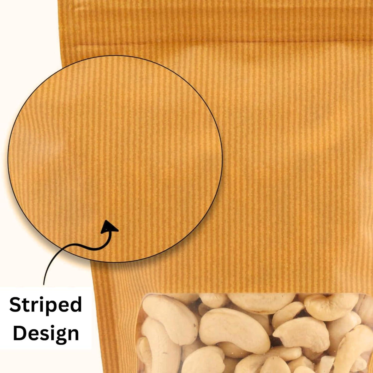 Stand-Up Zip Lock Reusable Airtight Storage Pouch, Brown, 130mm x 200mm (13x20 cm), Combo Pack of 25 – Perfect for Organizing and Storing - Singhal Mart