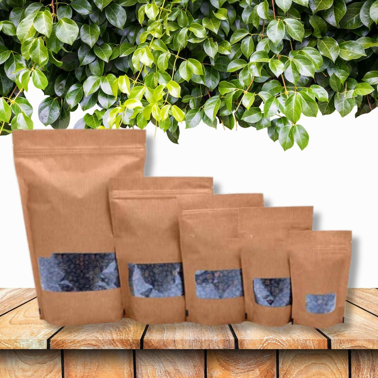 Stand-Up Zip Lock Reusable Airtight Storage Pouch, Brown, 130mm x 200mm (13x20 cm), Combo Pack of 25 – Perfect for Organizing and Storing - Singhal Mart