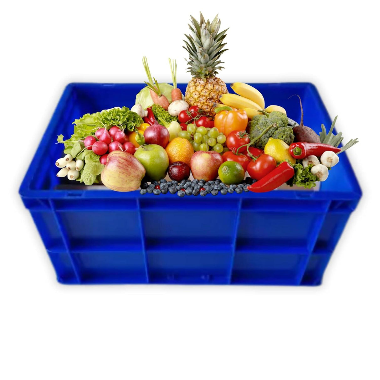 Storage Crates Big Blue Shelf Basket, Storage Bin for Vegetable, Fruit, Milk | 500 x 325 x 250 MM - Singhal Mart