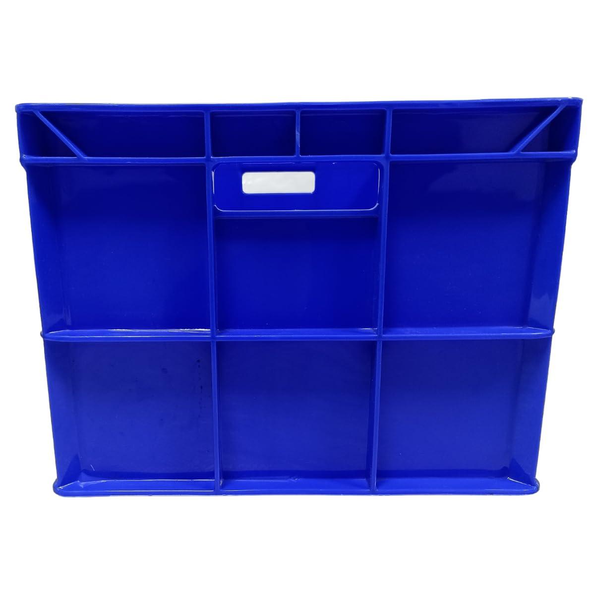 Storage Crates Big Blue Shelf Basket, Storage Bin for Vegetable, Fruit, Milk | 500 x 325 x 250 MM - Singhal Mart