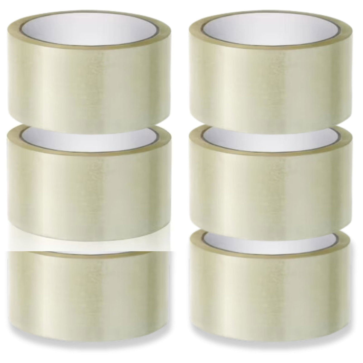 Transparent Cello Tape, 48mm x 65m, Clear | BOPP Adhesive Packing Tape, Set of 6 Rolls - Singhal Mart