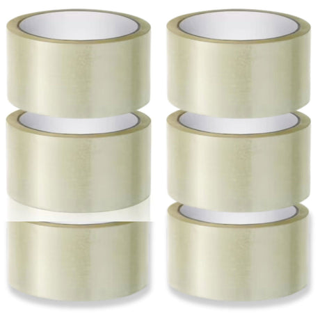 Transparent Cello Tape, 48mm x 65m, Clear | BOPP Adhesive Packing Tape, Set of 6 Rolls - Singhal Mart