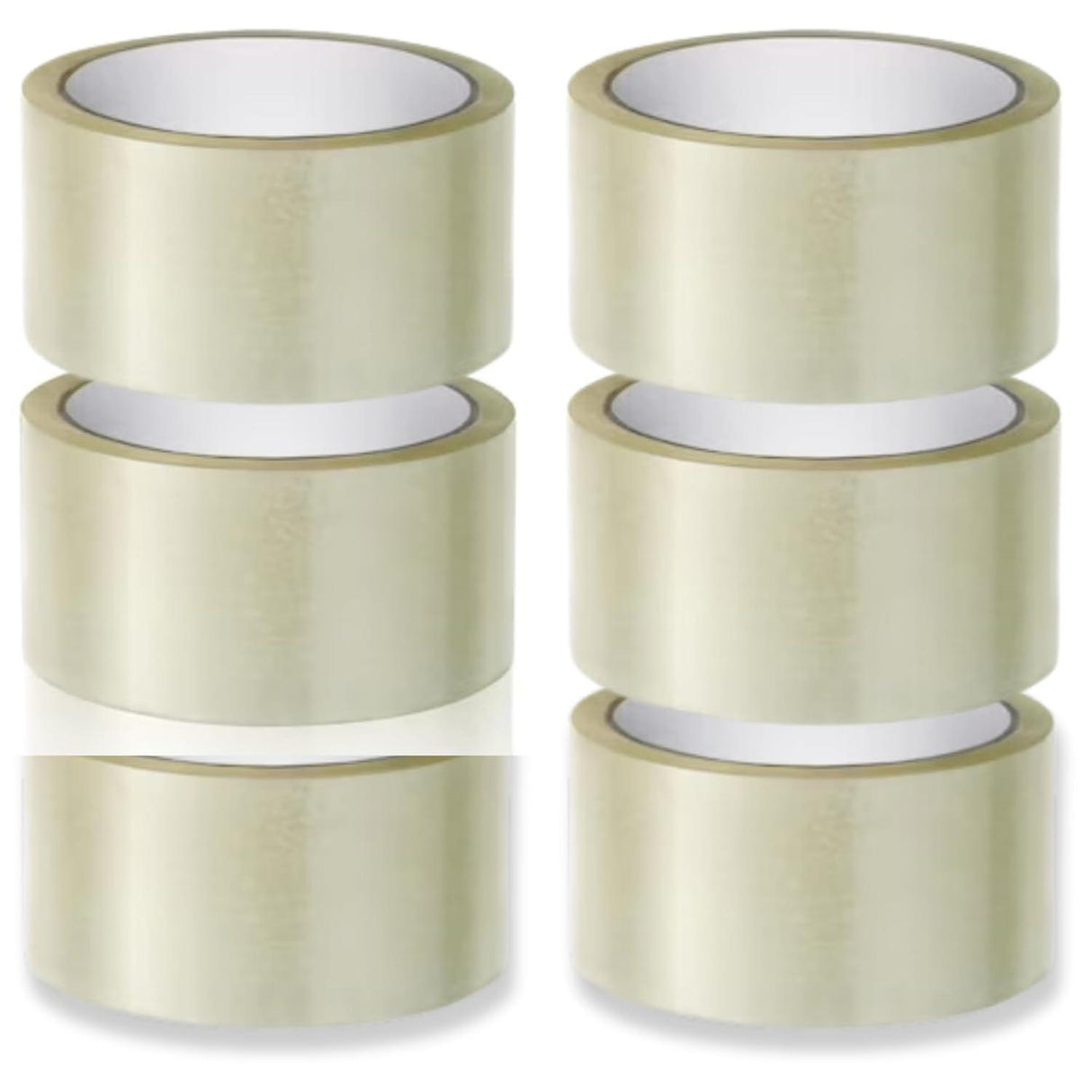 Transparent Cello Tape, 48mm x 65m, Clear | BOPP Adhesive Packing Tape, Set of 6 Rolls - Singhal Mart