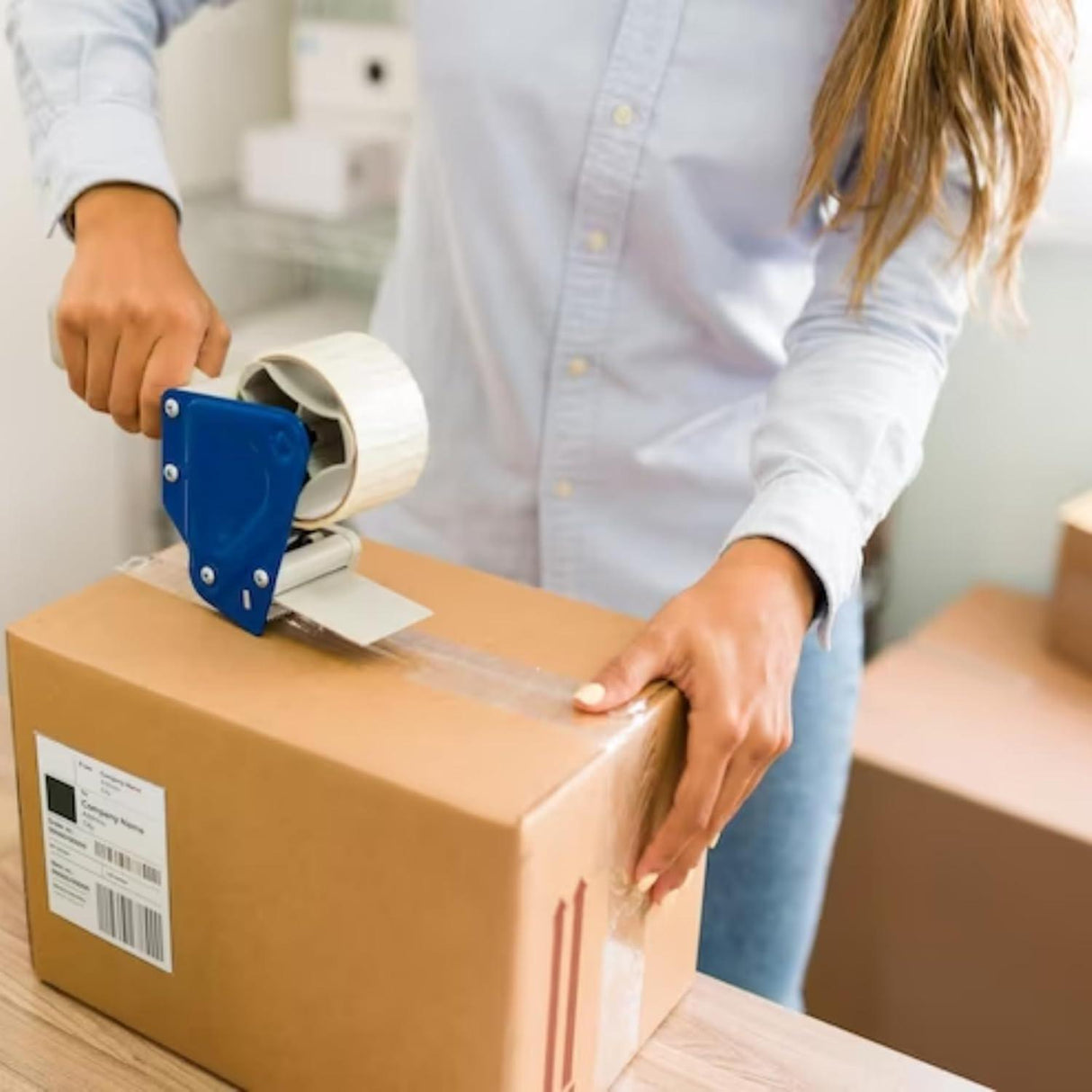 Transparent Cello Tape, 48mm x 65m, Clear | BOPP Adhesive Packing Tape, Set of 6 Rolls - Singhal Mart