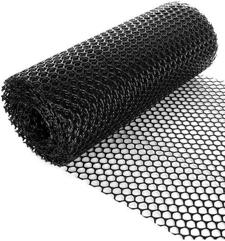 Tree Guard Net, Garden Fencing Net Virgin Plastic Black Color with 1 Cutter and 50 PVC Tag - Singhal Mart