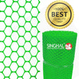 Tree Guard Net, Garden Fencing Net Virgin Plastic Green Color with 1 Cutter and 50 PVC Tag - Singhal Mart