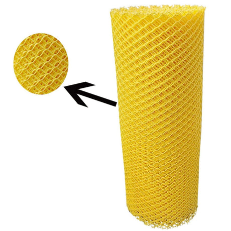 Tree Guard Net, Garden Fencing Net Virgin Plastic Yellow Color with 1 Cutter and 50 PVC Tag - Singhal Mart