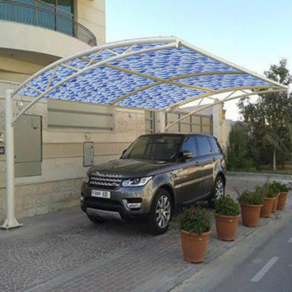 UV-Resistant Polypropylene Gate cover Sheet – 3x15 ft, Floral Design. Durable grill and balcony covering sheet for privacy and safety. - Singhal Mart