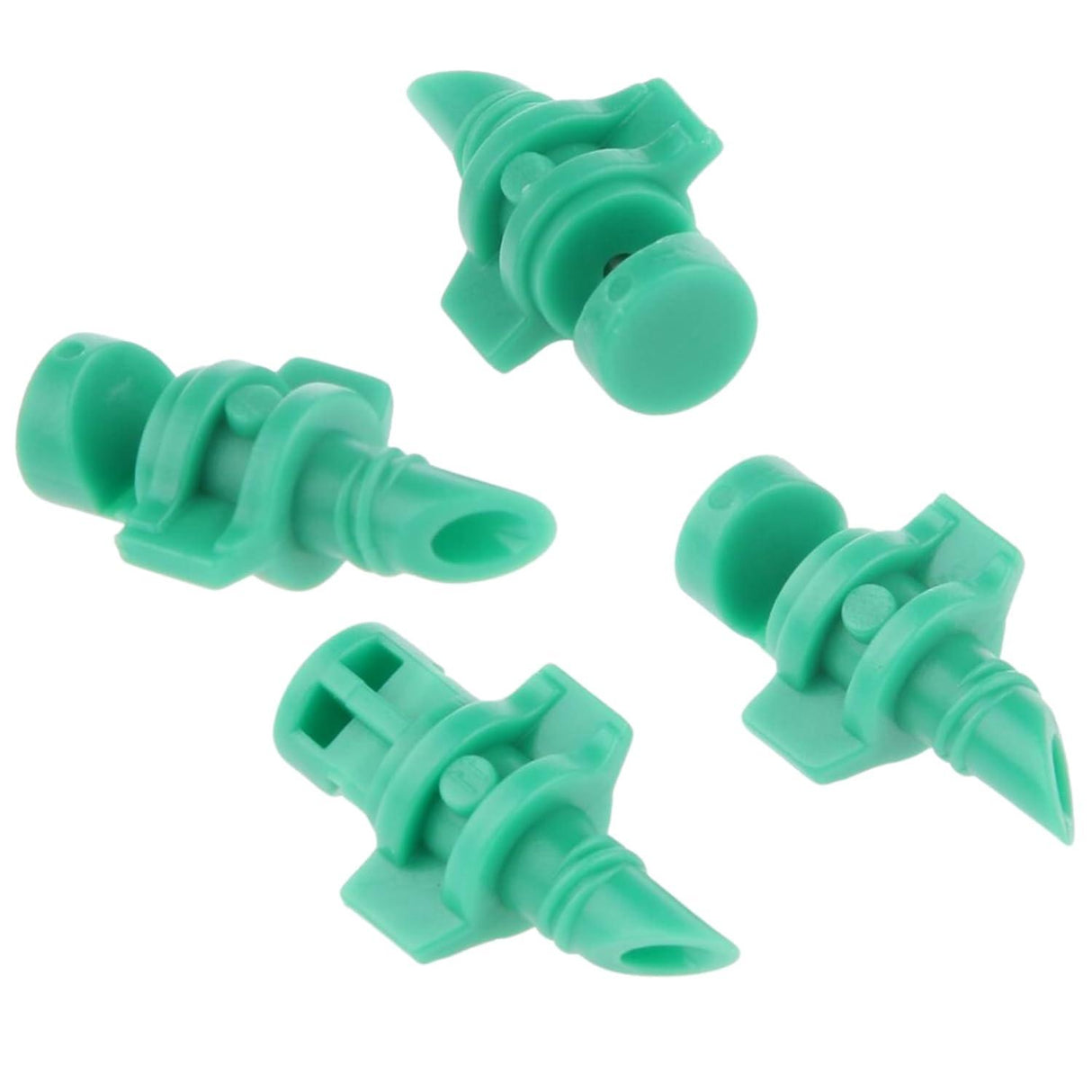 Water Spray Misting Nozzle Pack of 100 – Mini Sprinklers for Garden, Lawn Irrigation, 180 Degree Coverage, Green Plastic Drip System - Singhal Mart