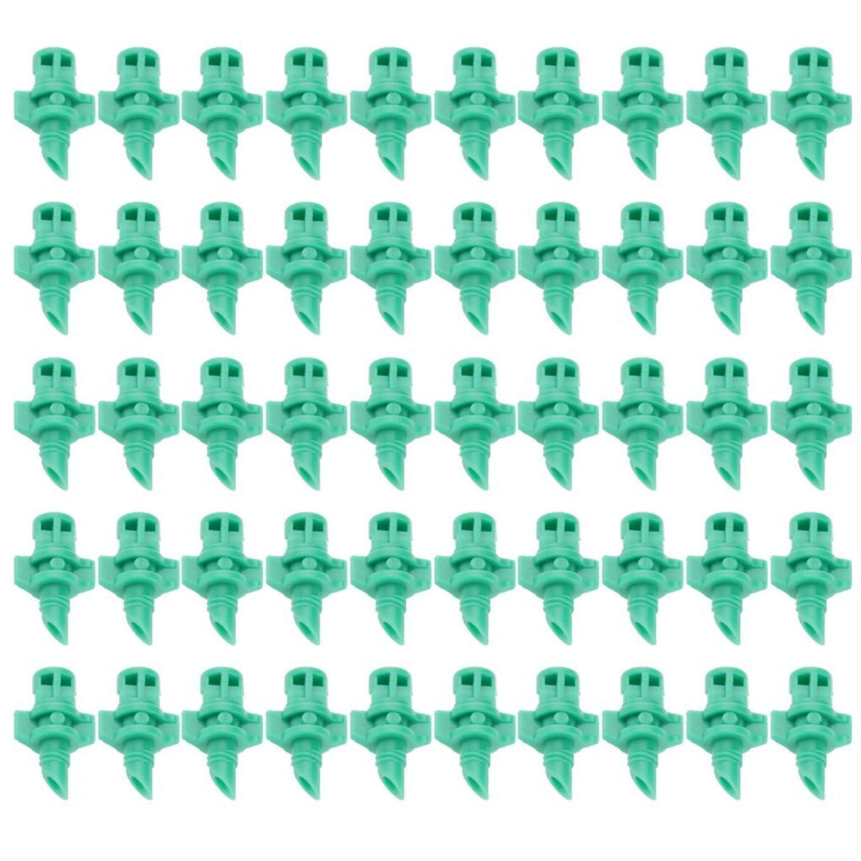 Water Spray Misting Nozzle Pack of 200 – Mini Sprinklers for Garden & Lawn Irrigation, 180-Degree Coverage, Green Plastic Drip System - Singhal Mart