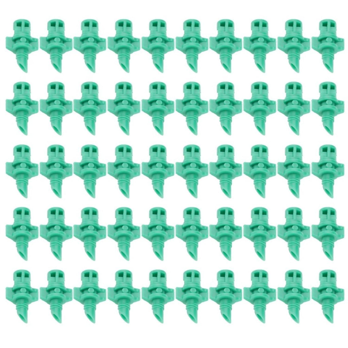 Water Spray Misting Nozzle Pack of 200 – Mini Sprinklers for Garden & Lawn Irrigation, 180-Degree Coverage, Green Plastic Drip System - Singhal Mart