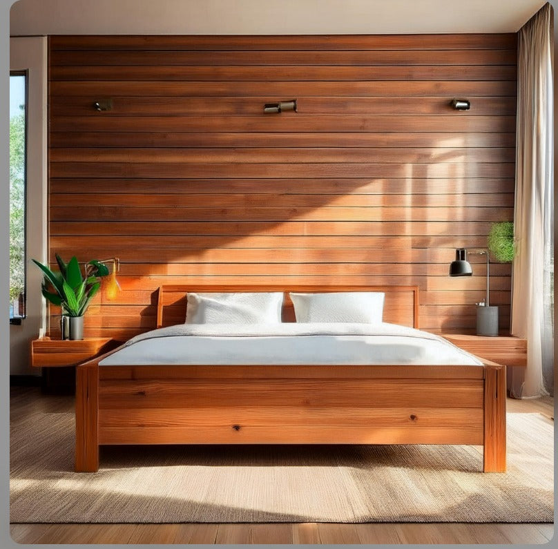 SINGHAL Soffit Panel, Wall Panel/PVC Louver Panel for Wall with Size - 12 Inch (1 Feet) x 10 Ft OR 13 Ft - 1.5 mm/Durable, Lightweight, Stylish Panels for Office/Hotel/Ideal for Walls & Ceilings Pack of 12 Panels - Natural Wood, Grey Wood, Light Walnut