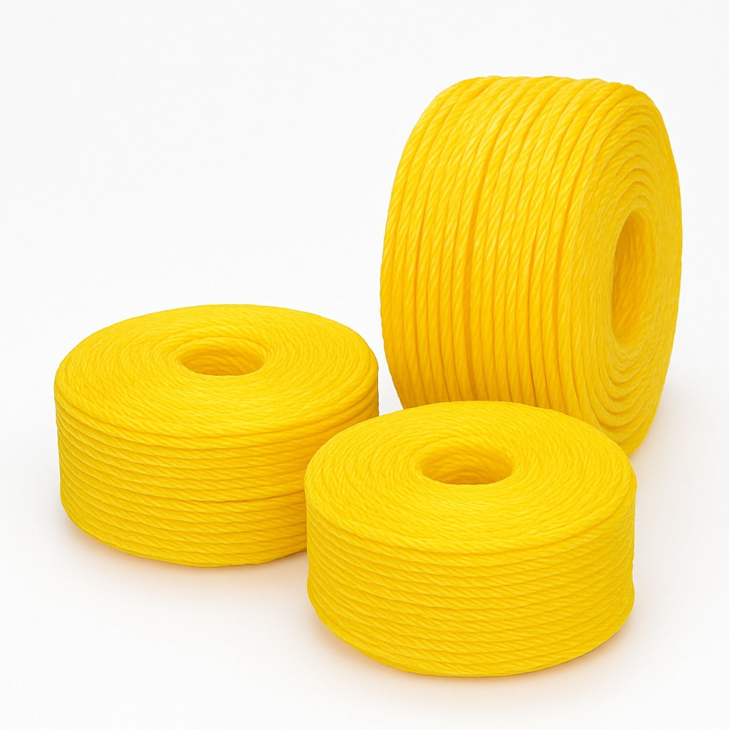 Singhal PP Rope Yellow 220m | High Tensile Strength Nylon Virgin Plastic Twist Rope | Durable, Lightweight, Weatherproof Multiuse Rope for Indoor & Outdoor – Clothes Drying, Packing, Fishing, Survey Line & More
