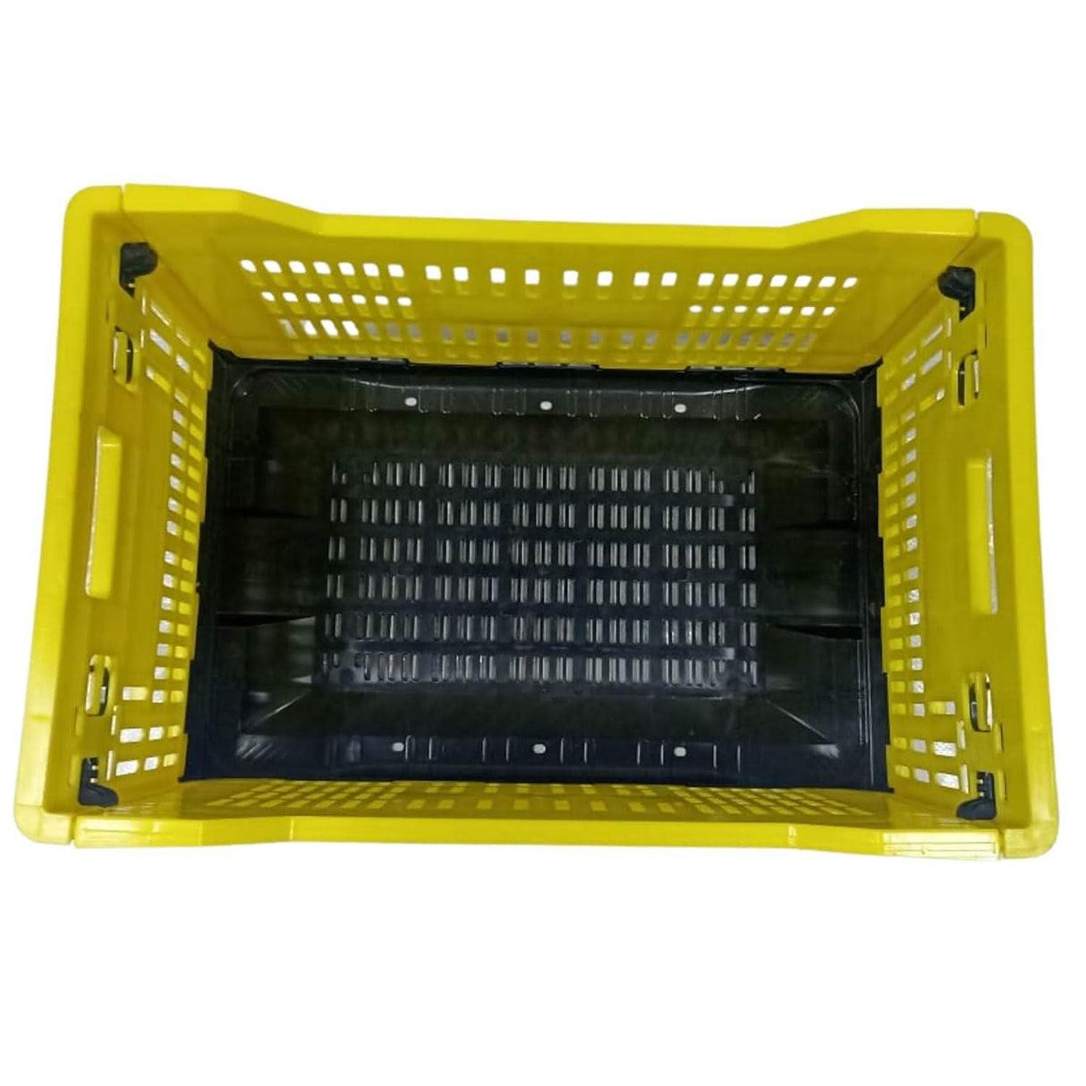 Yellow Collapsible Foldable Basket Multipurpose size 500mm x 325mm x 200mm - Singhal Mart