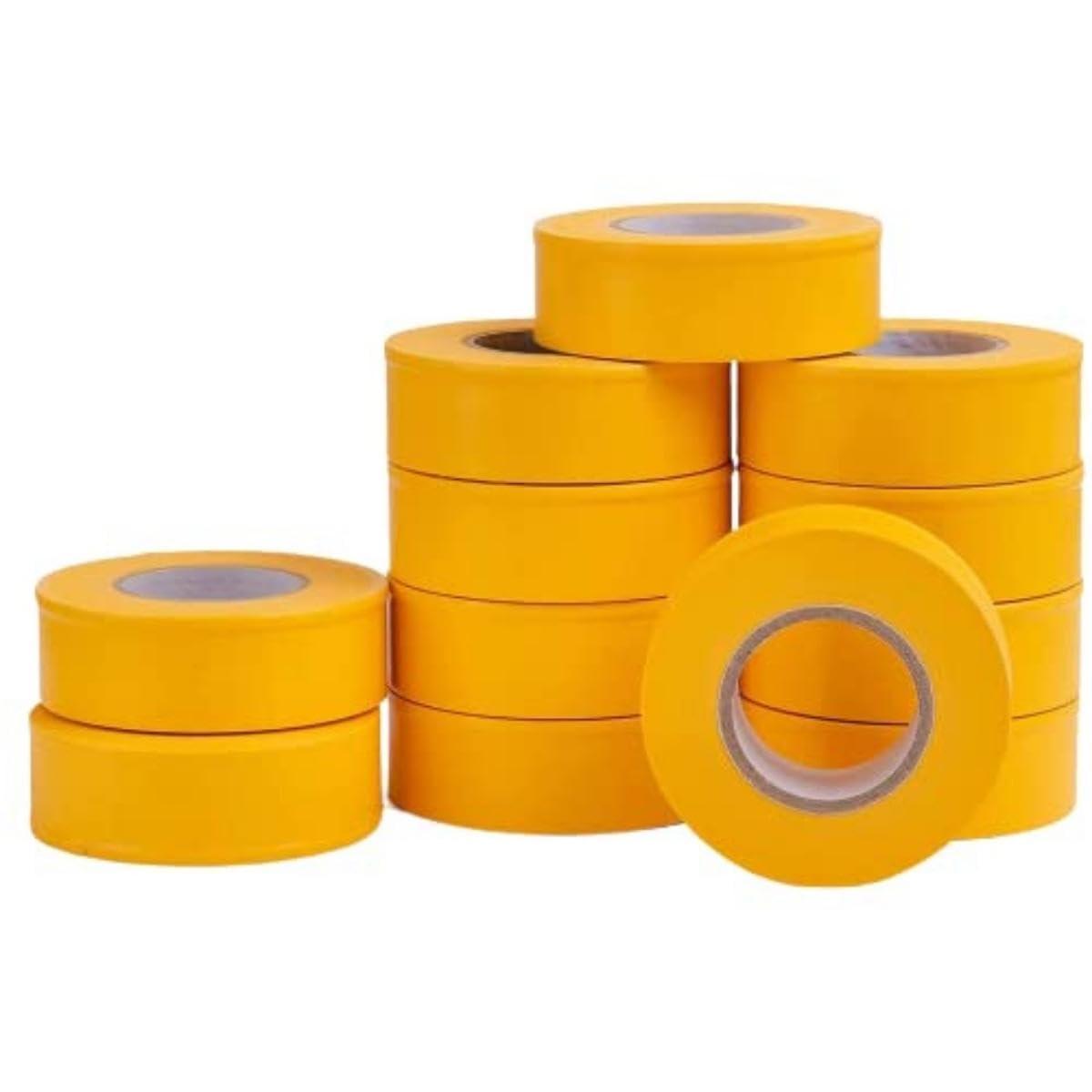 Yellow Flagging Tape, 1 Inch Wide, 300 Feet Long | Highly Visible for Marking and Flagging | Pack of 6 Rolls - Singhal Mart