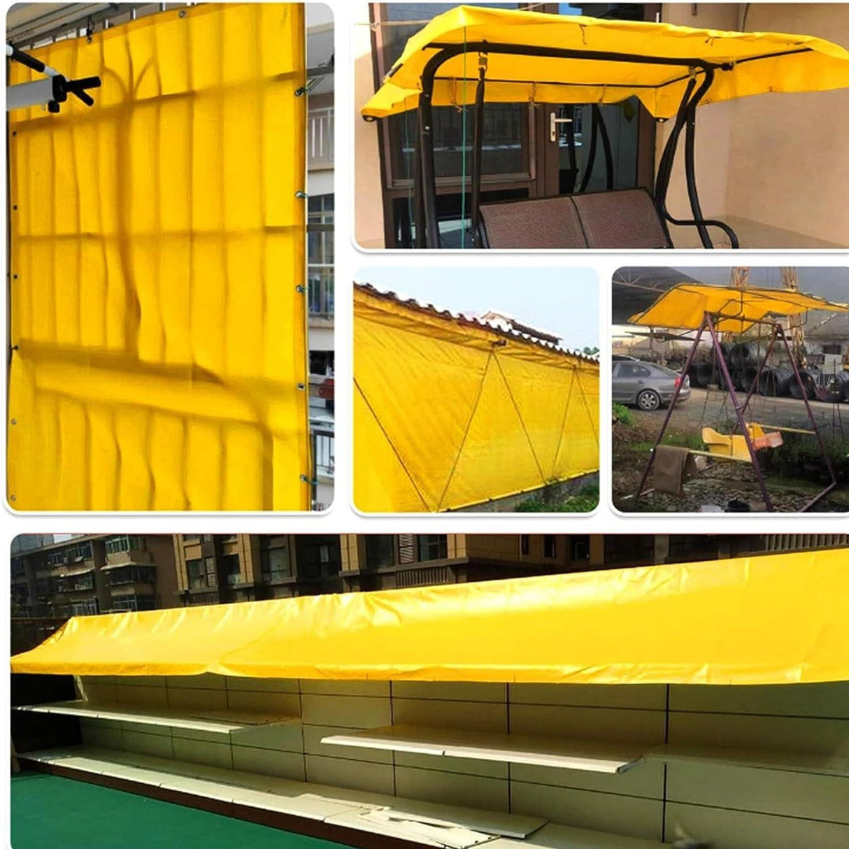 Yellow Tarpaulin Sheet 16x24ft – Heavy Duty, UV Resistant, Reinforced Eyelets, 100% Virgin, 170 GSM Waterproof Tirpal for Tough Conditions - Singhal Mart