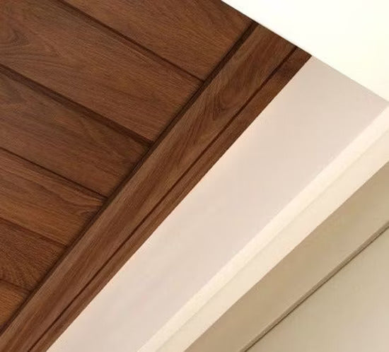 SINGHAL Soffit Panel Clip, PVC Louver Panels Fitting Accessories Connecting Strip H-Clip 10FT Length - Natural Wood, Grey Wood, Light Walnut - Ideal for Walls & Ceilings