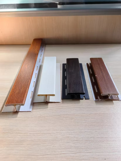 SINGHAL Soffit Panel Clip, PVC Louver Panels Fitting Accessories Connecting Strip H-Clip 10FT Length - Natural Wood, Grey Wood, Light Walnut - Ideal for Walls & Ceilings