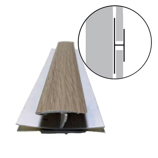 SINGHAL Soffit Panel Clip, PVC Louver Panels Fitting Accessories Connecting Strip H-Clip 10FT Length - Natural Wood, Grey Wood, Light Walnut - Ideal for Walls & Ceilings