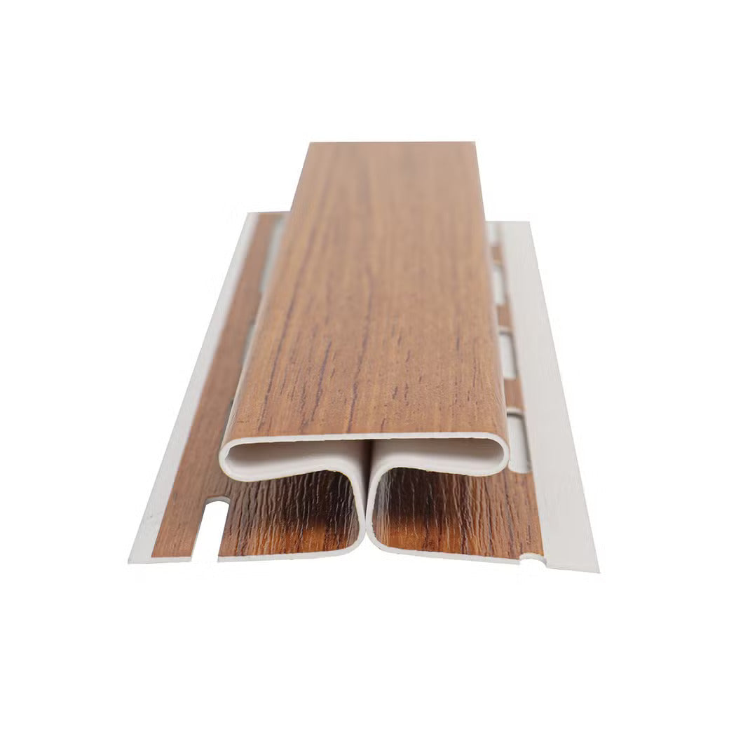 SINGHAL Soffit Panel Clip, PVC Louver Panels Fitting Accessories Connecting Strip H-Clip 10FT Length - Natural Wood, Grey Wood, Light Walnut - Ideal for Walls & Ceilings