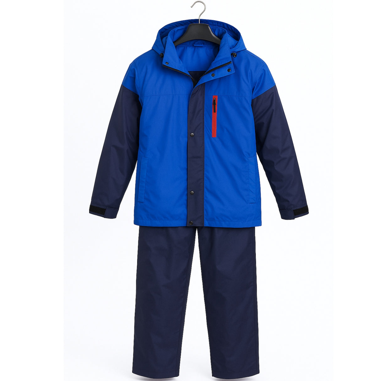 SINGHAL Men Waterproof Raincoat Set with Pants | Full Sleeves Jacket | Double Layered, Hooded | Lightweight & Breathable | Rain Coat Size: L, XL, XXL | Perfect for Monsoon