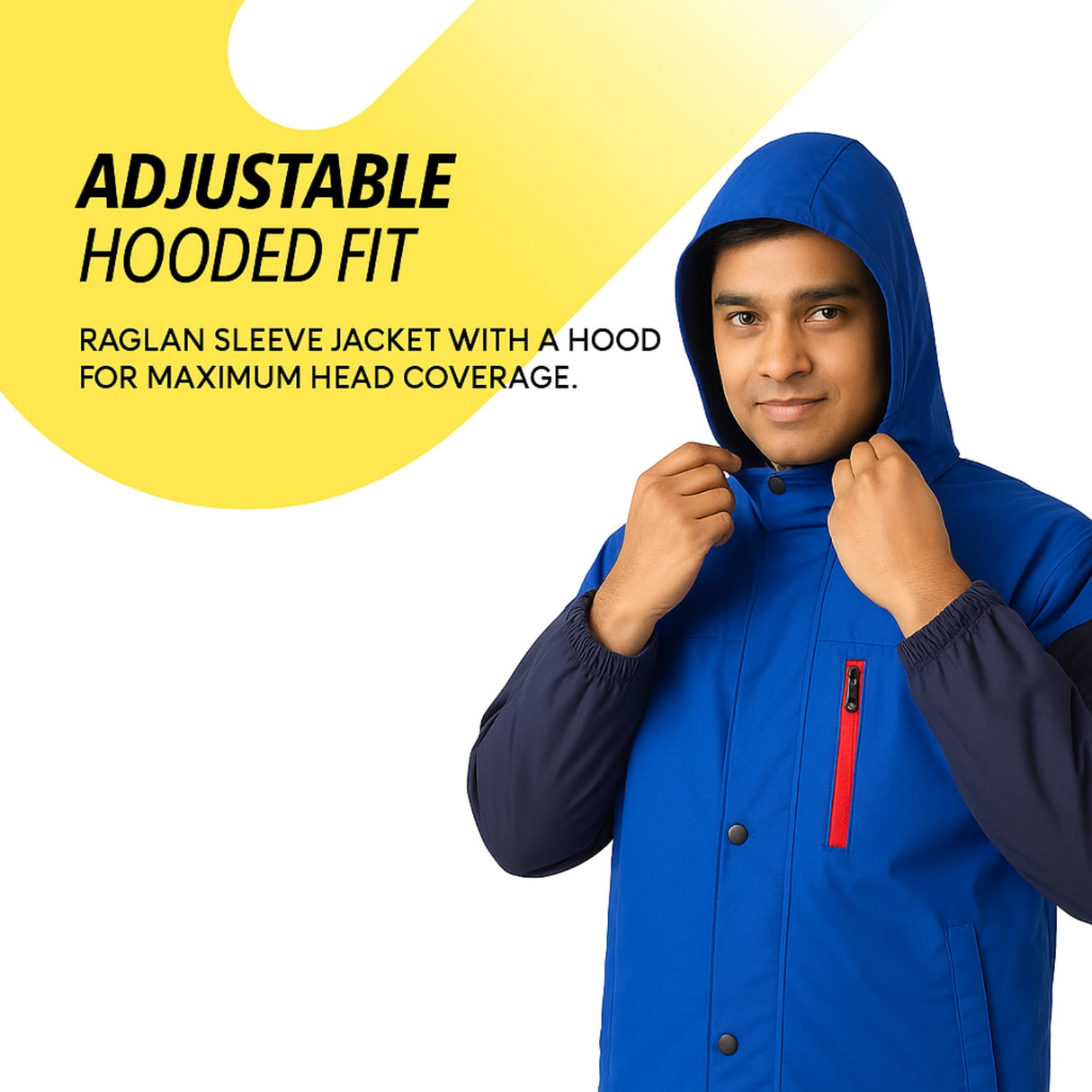 SINGHAL Men Waterproof Raincoat Set with Pants | Full Sleeves Jacket | Double Layered, Hooded | Lightweight & Breathable | Rain Coat Size: L, XL, XXL | Perfect for Monsoon