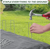 100 Pieces, 6-Inch Heavy-Duty 11 Gauge Steel Ground Garden Staples, Lawn Landscape Staples, Weed Fabric Staple, Sod Anchor Securing Pegs - Singhal Mart