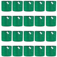 12x18 HDPE UV-protected round grow bags, pack of 20. Green color, perfect for terrace and vegetable gardening. Durable for robust plant growth. - Singhal Mart