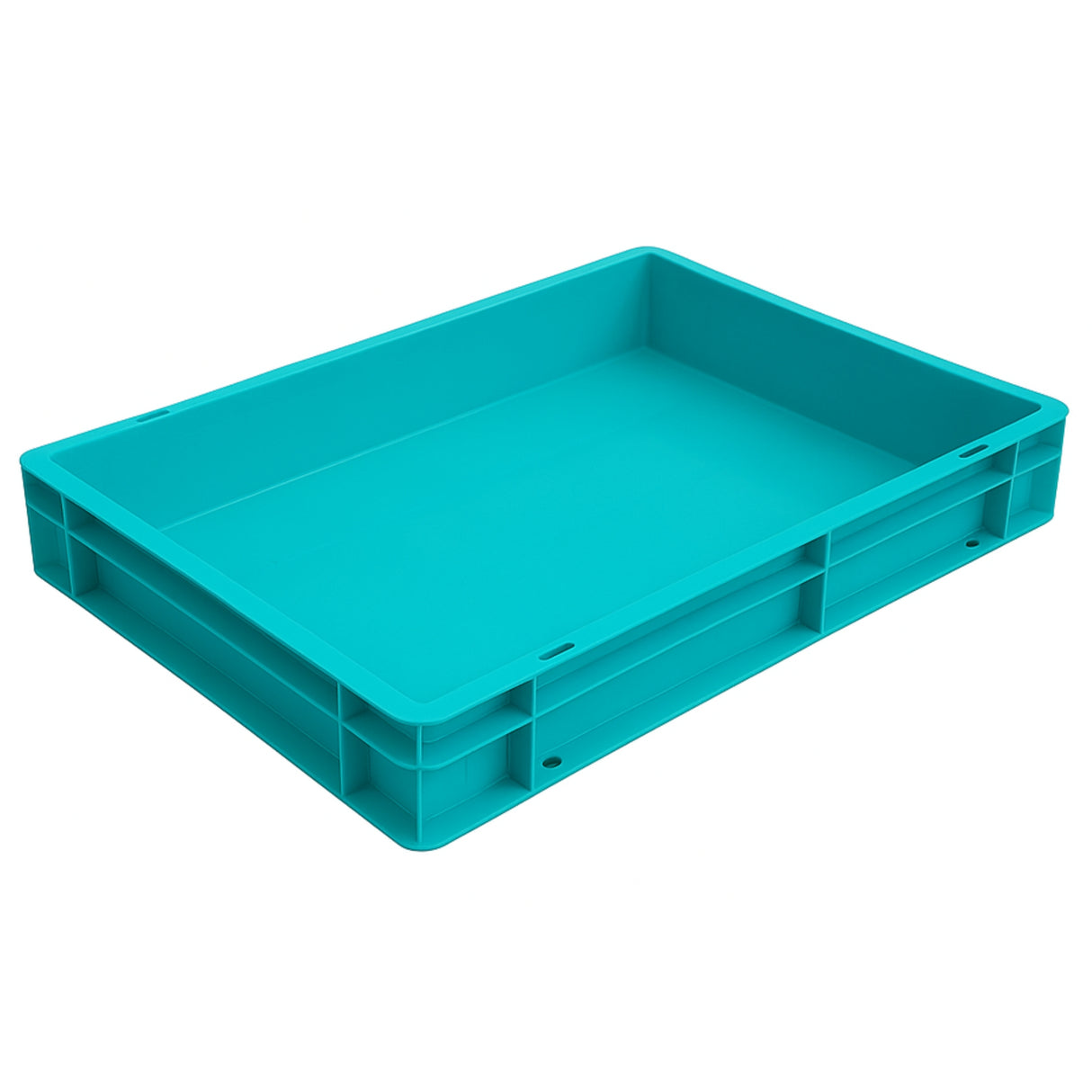SINGHAL Plastic Crate 600x400x80 MM, Heavy Duty Multipurpose Portable Storage Basket for Vegetables, Fruits, Milk & Large Items