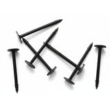 Singhal Weed Mat Nails - Plastic Ground Anchor Peg 17 cm | Heavy Duty Garden Stake for Weed Mat, Landscape Fabric & Net Fixing | UV Resistant, Weatherproof, Barbed Design (Black)