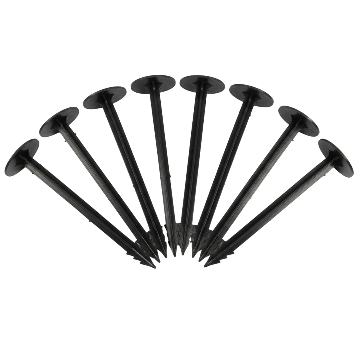 Singhal Weed Mat Nails - Plastic Ground Anchor Peg 17 cm | Heavy Duty Garden Stake for Weed Mat, Landscape Fabric & Net Fixing | UV Resistant, Weatherproof, Barbed Design (Black)