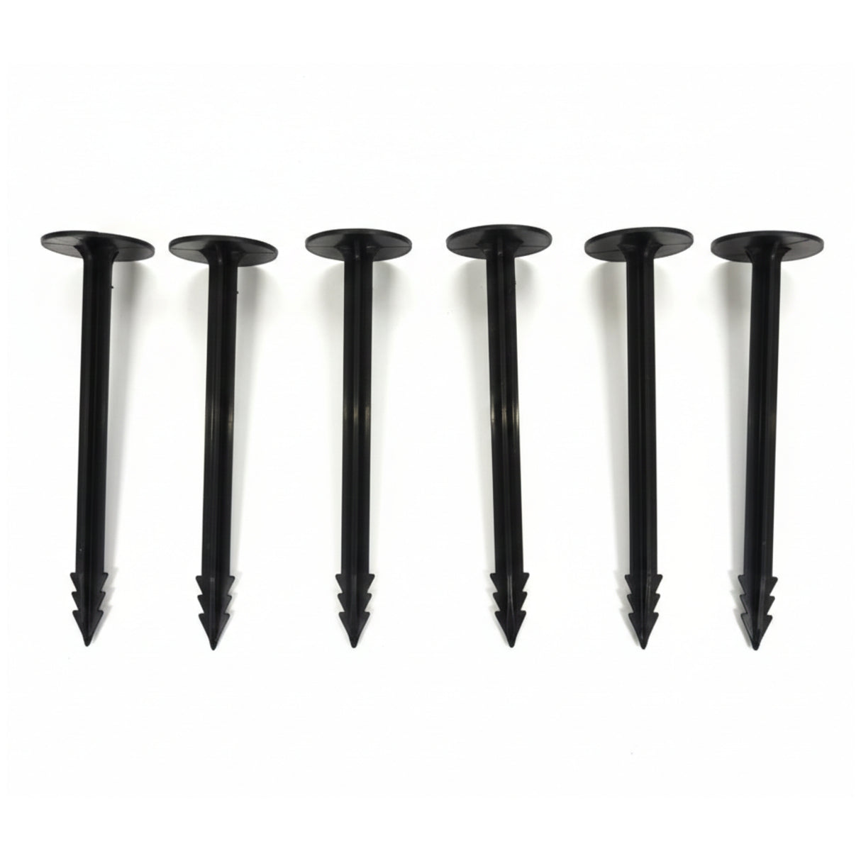 Singhal Weed Mat Nails - Plastic Ground Anchor Peg 17 cm | Heavy Duty Garden Stake for Weed Mat, Landscape Fabric & Net Fixing | UV Resistant, Weatherproof, Barbed Design (Black)