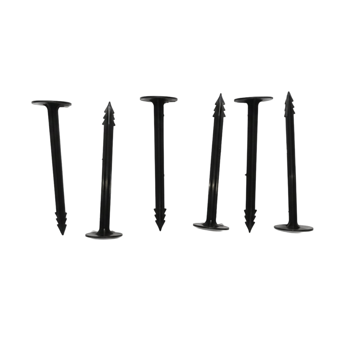 Singhal Weed Mat Nails - Plastic Ground Anchor Peg 17 cm | Heavy Duty Garden Stake for Weed Mat, Landscape Fabric & Net Fixing | UV Resistant, Weatherproof, Barbed Design (Black)