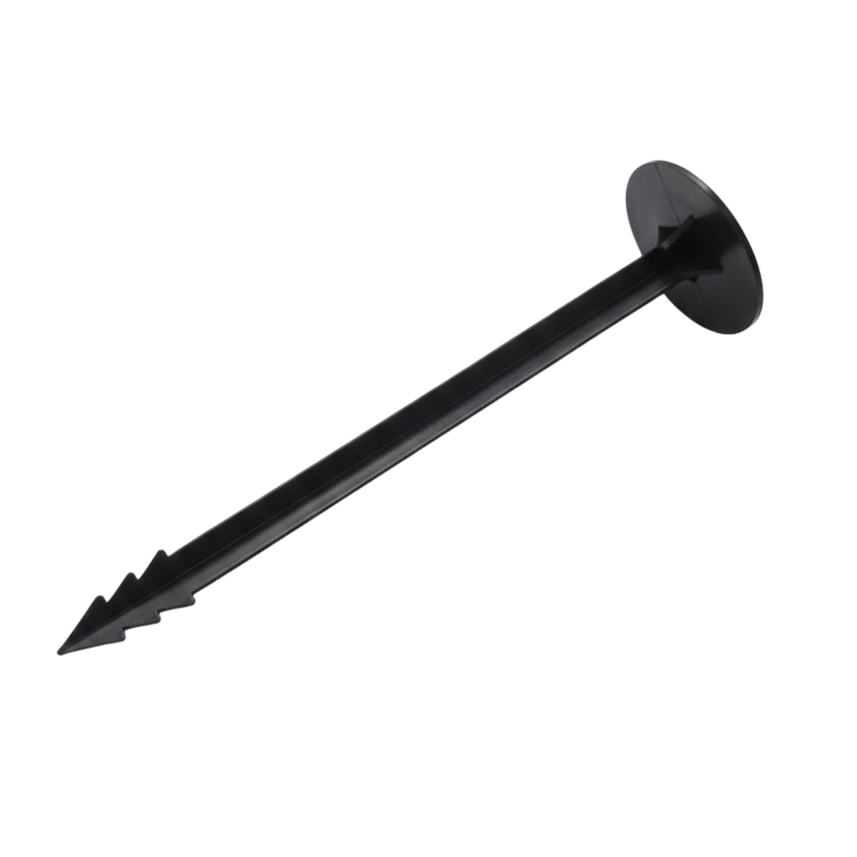 Singhal Weed Mat Nails - Plastic Ground Anchor Peg 17 cm | Heavy Duty Garden Stake for Weed Mat, Landscape Fabric & Net Fixing | UV Resistant, Weatherproof, Barbed Design (Black)