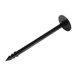 Singhal Weed Mat Nails - Plastic Ground Anchor Peg 17 cm | Heavy Duty Garden Stake for Weed Mat, Landscape Fabric & Net Fixing | UV Resistant, Weatherproof, Barbed Design (Black)