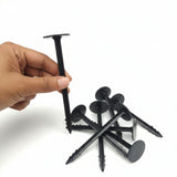 Singhal Weed Mat Nails - Plastic Ground Anchor Peg 17 cm | Heavy Duty Garden Stake for Weed Mat, Landscape Fabric & Net Fixing | UV Resistant, Weatherproof, Barbed Design (Black)