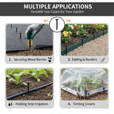 Singhal Weed Mat Nails - Plastic Ground Anchor Peg 17 cm | Heavy Duty Garden Stake for Weed Mat, Landscape Fabric & Net Fixing | UV Resistant, Weatherproof, Barbed Design (Black)